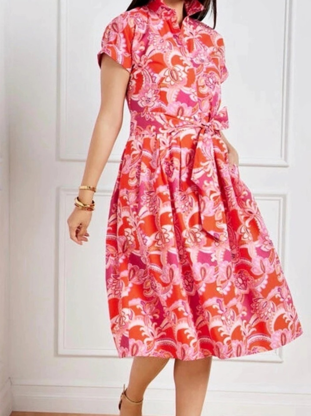 Talbots Sutton Shirtdress Charming Floral Size 10P